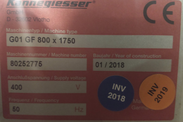 Kannegiesser Gurtförderer Förderband Gurtband GF 1750-880-800