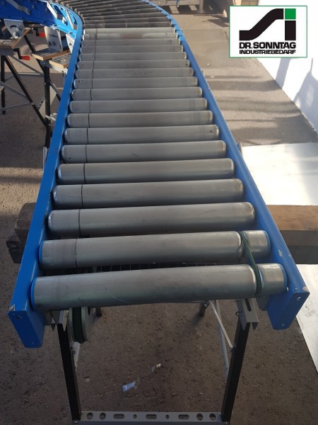 Schulz curved roller conveyor 90° right driven + straight section 450-390 IR795 + 1350-450-390