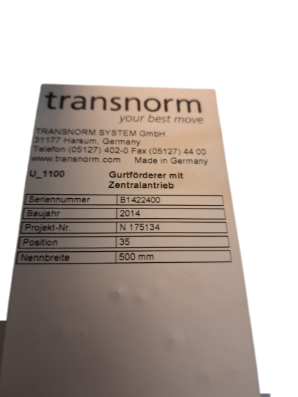 Transnorm belt conveyor belt conveyor GF 3990-600-500