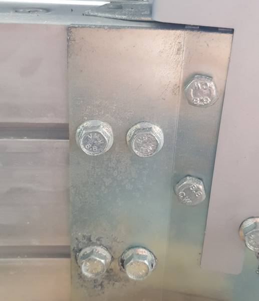 Transnorm Gurtkurve Förderer links 90°-700-500-IR750 - NEU mit LAGERSPUREN (ROST)