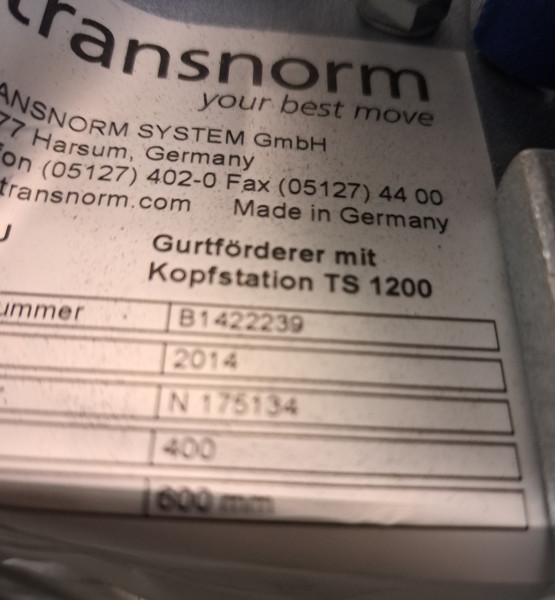 Transnorm belt conveyor belt conveyor GF 1700-700-600