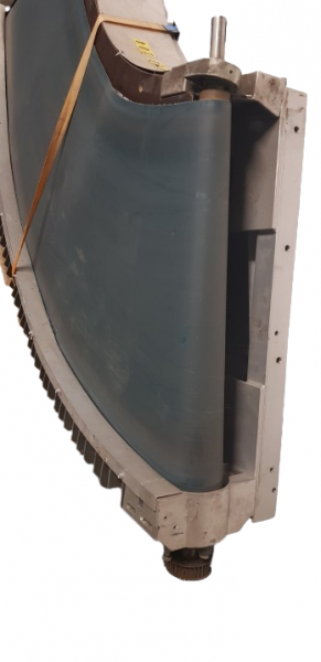 Transnorm Gurtkurvenförderer links GKF 90°-780-600 IR600 beidseitigen Übertrieb