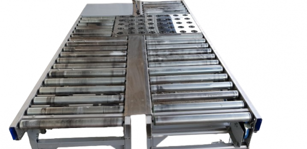 Gebhardt roller conveyor turnout sorter switch diverter ejector 45° 2400-1300-550