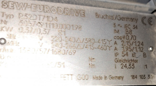 Transnorm roller conveyor 3800-900-855