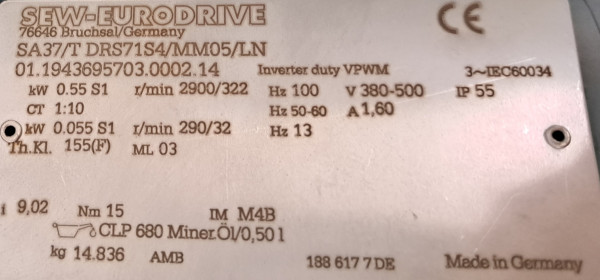 Transnorm Gurtkurvenförderer Gurtkurve 45°-800-700 IR900 links