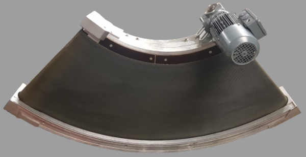 Transnorm spiral helix belt curve conveyor left 90°-825-600 IR600