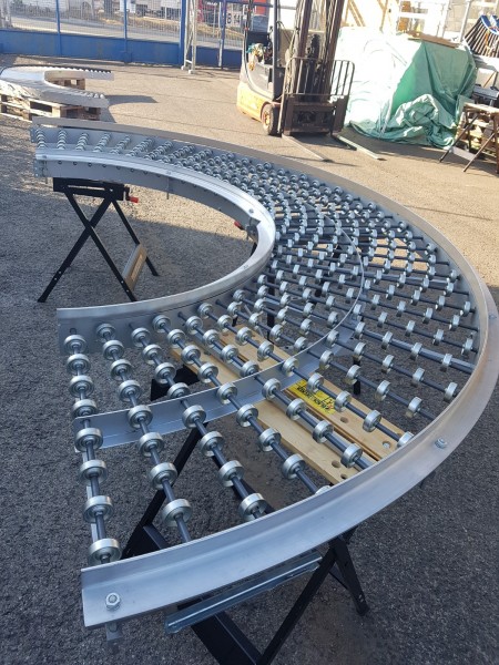 Transnorm curved wheel conveyor 180° gravity conveyor 700-600 IR1500