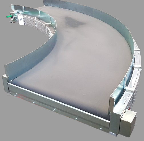 Transnorm curved belt conveyor left 90°-1370-1200-IR2500 -- NEW