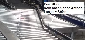 Gebhardt Not driven roller conveyor 2000-1320-1260