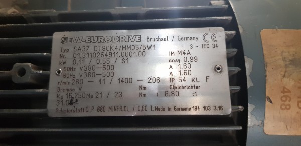 Transnorm Gurtkurvenförderer links GKF 45°-750-550 IR700