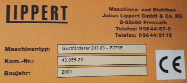 Lippert belt conveyor GF 7535-550-400