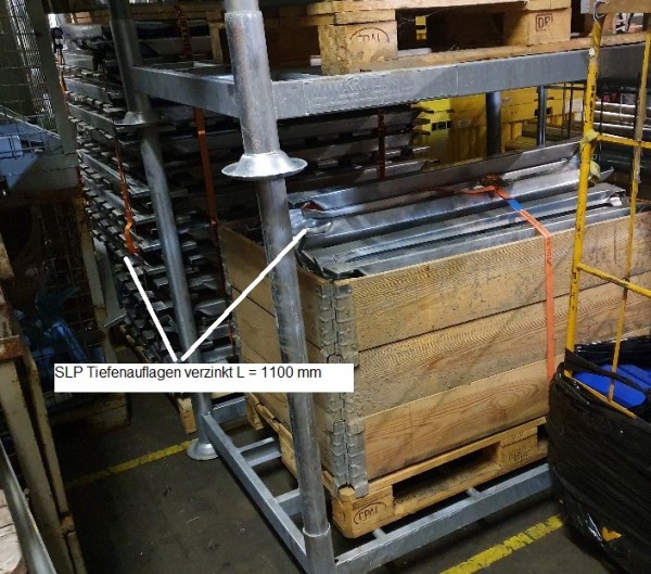 SLP depth supports galvanized, L = 1100mm for supporting beams