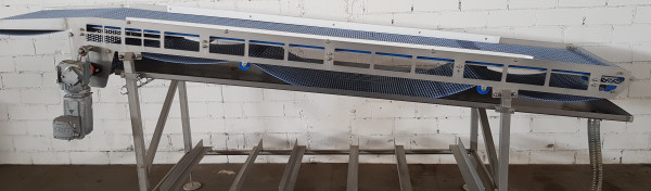 Kersting plastic chain conveyor belt conveyor conveyor Inclined conveyor Drip tray washing GF 3350-720-620