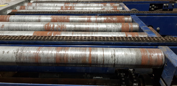 Ami pallet transfer transfer roller conveyor chains 90° 1750-1397-1262-1100