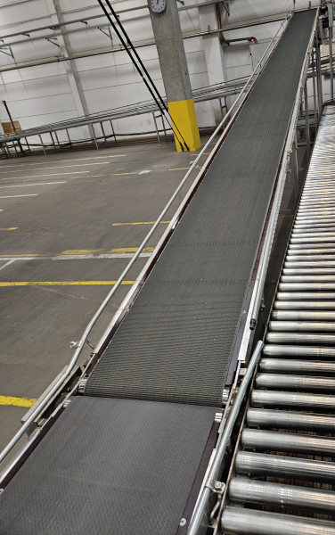 Transnorm Rising falling Incline with arch and forerun belt conveyor 1000+10700+1000-600-500