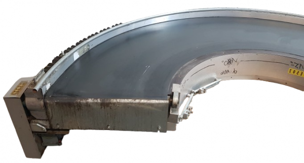 Transnorm Gurtkurvenförderer links 150°-780-600-IR600