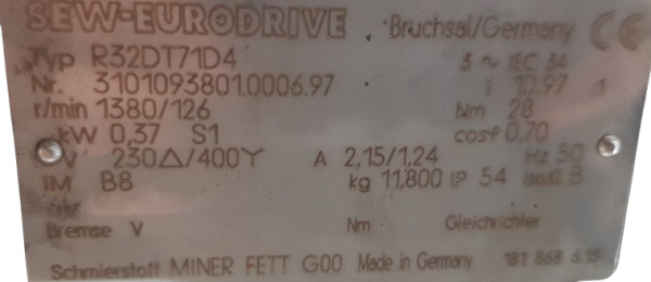 Transnorm Gurtkurve Förderer links 90°-700-500-IR900