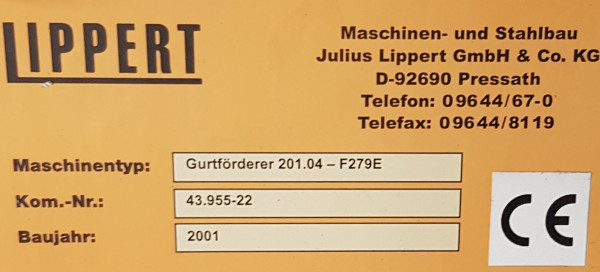 Lippert belt conveyor GF 2855-550-400