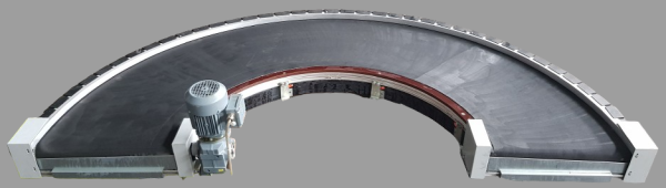 Transnorm curved belt conveyor left bend 180°-650-500 IR600