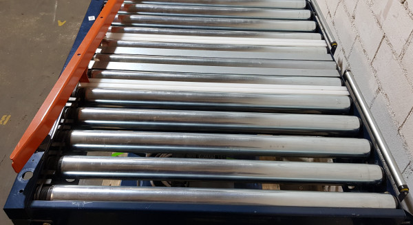 Mecalux transfer roller conveyor slider 24V 90° 1050-815-730