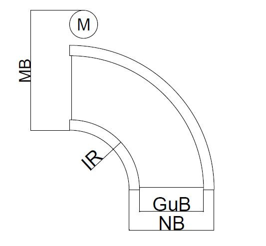 Transnorm Gurtkurve Förderer links 90°-1000-800-IR900