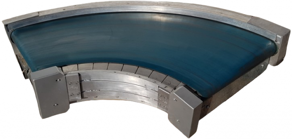 Transnorm spiral helix belt curve conveyor right 90°-750-550 IR600