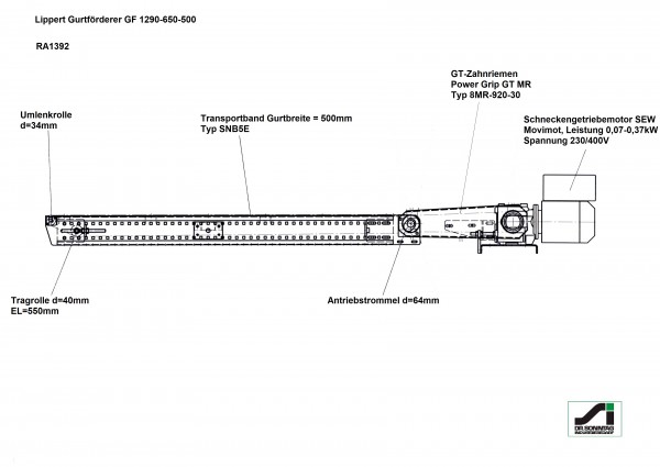 Lippert belt conveyor belt conveyor GF 1290-650-500