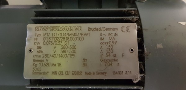 Lippert Gurtförderer Gurtband Förderband GF 1045-650-500