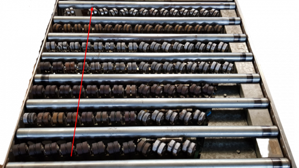 Transnorm roller conveyor TS 2800 sorter switch 1980-1250-1150