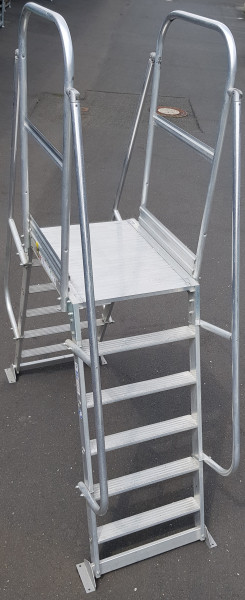 Aluminum access ladder machine crossing with platform (bridge) 303406 1900-750-2500