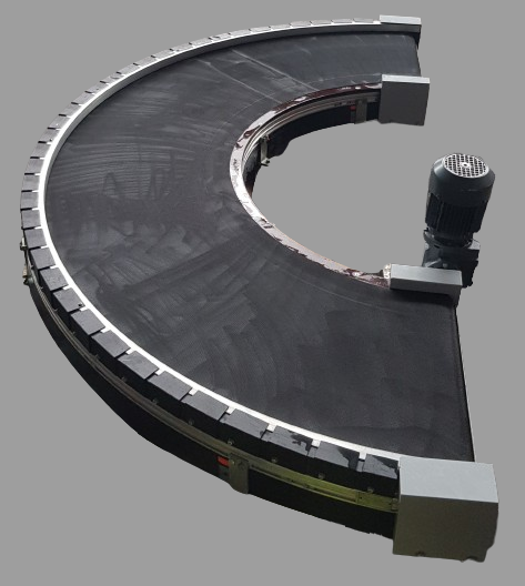 Transnorm curved belt conveyor left bend 180°-650-500 IR600