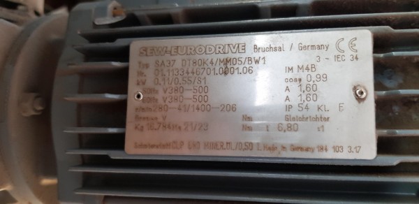Transnorm Gurtkurvenförderer rechts GKF 70°-750-550 IR600