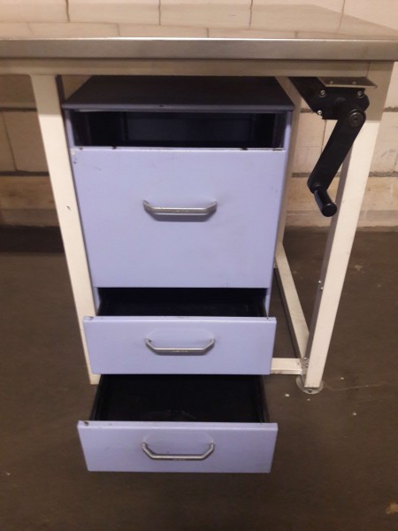 Work table packing table workbench height adjustable with stainless steel top and drawer container