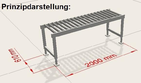 Gebhardt Rollenförderer 2000-610-550 Rollenbahn