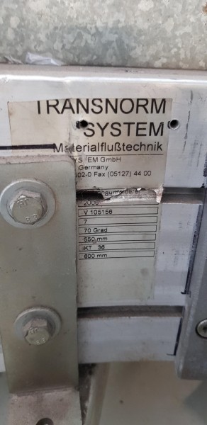 Transnorm Gurtkurvenförderer rechts GKF 70°-750-550 IR600