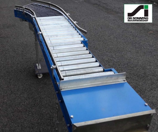 Schulz Rollenkurvenförderer links mit Geradstück 30°-450-390 IR795+920-450-390