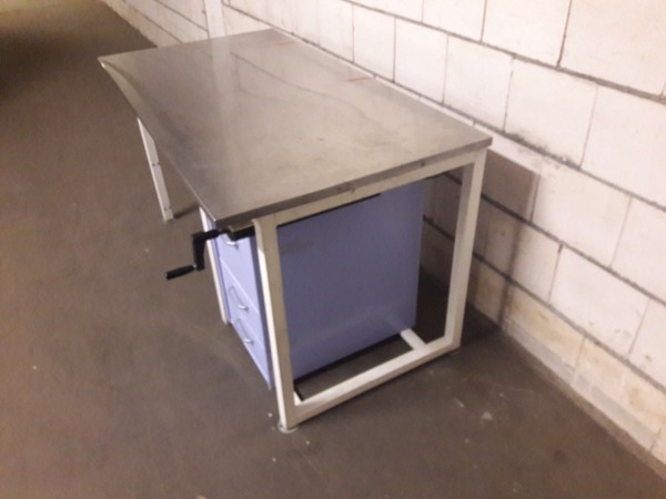 Work table packing table workbench height adjustable with stainless steel top and drawer container