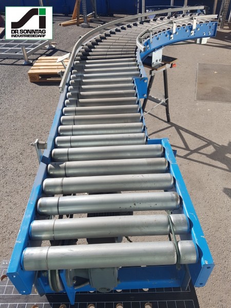 Schulz roller curve conveyor right with straight section 90°-450-390 IR795+1350-450-390