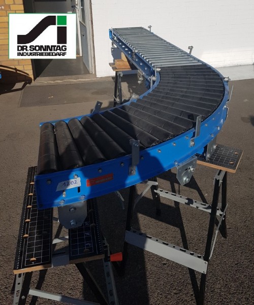 Schulz roller curve conveyor left with straight section 90°-450-390 IR795 +1875-450-390