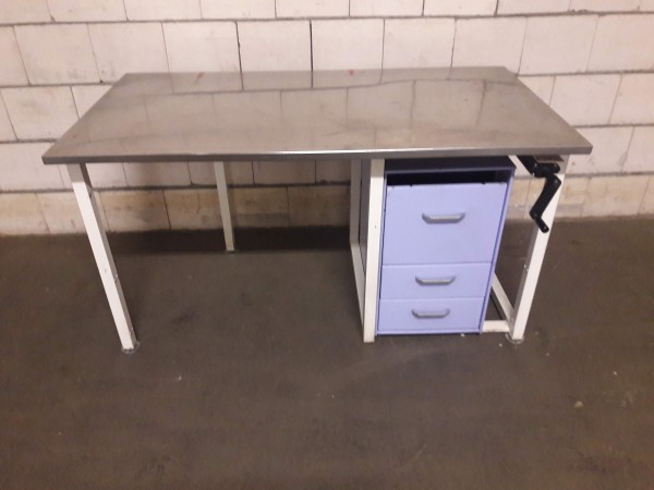 Work table packing table workbench height adjustable with stainless steel top and drawer container