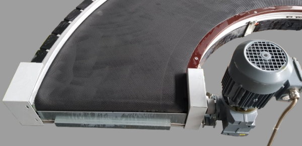 Transnorm curved belt conveyor left bend 180°-650-500 IR600