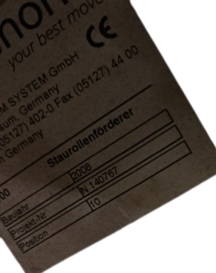 Transnorm Rollenbahn Rollenförderer Ausrichtförderer Zentrierförderer 2500-700-600