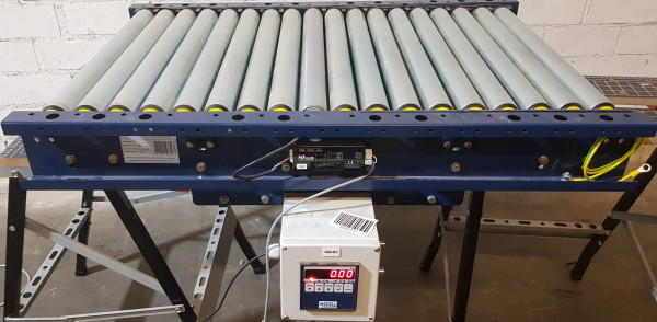 Mecalux roller conveyor roller conveyor continuous weighing scale 24V 1050-735-650