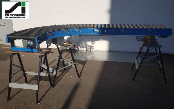 Schulz Rollenkurvenförderer rechts mit Geradstück 90°-450-390 IR795+1350-450-390