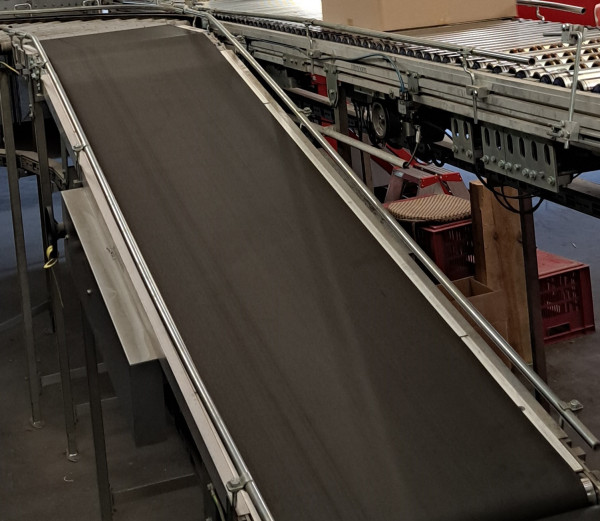 Transnorm Rising falling Incline belt conveyor with arch GF 580+1990-600-500