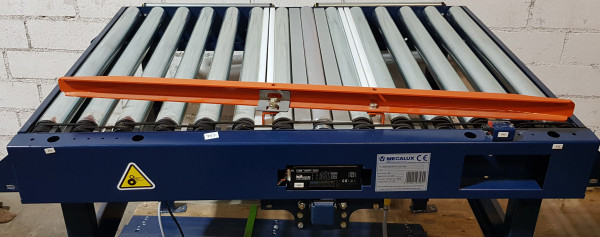 Mecalux transfer roller conveyor slider 24V 90° 1050-815-730