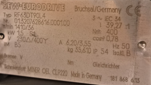 Heber belt conveyor GF 34500-600-500