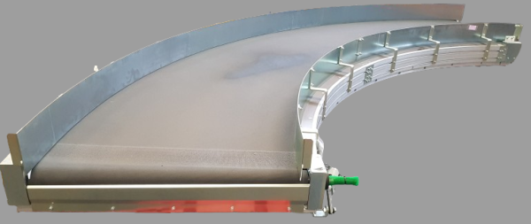 Transnorm curved belt conveyor left 90°-1370-1200-IR2500 -- NEW