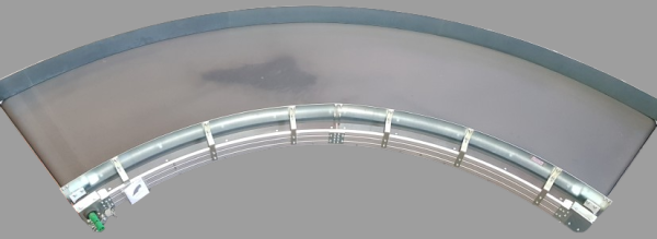 Transnorm curved belt conveyor left 90°-1370-1200-IR2500 -- NEW