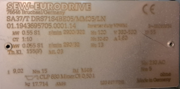 Transnorm Spiral Helix Gurtkurvenförderer links GKF 90°-800-700 IR900